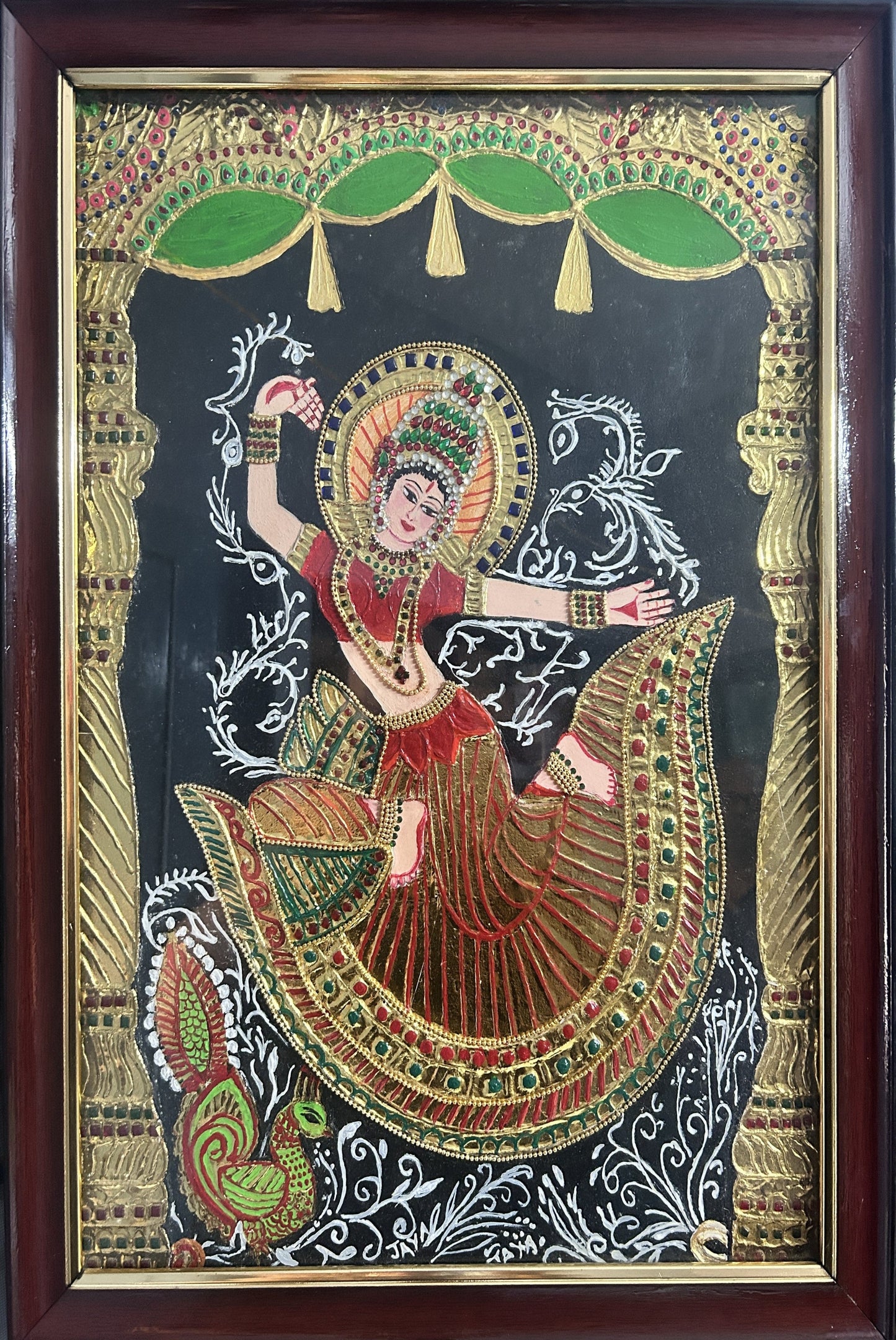 Dancing Goddess Tanjore Art